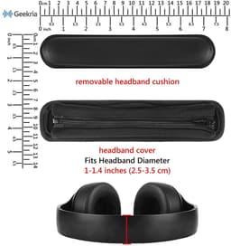 Universele zwarte neopreen hoofdbandhoes voor koptelefoons - gevoerde spons sleeve ter bescherming van de hoofdband — thumbnail 5