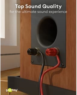 Goobay Luidsprekerkabel 10 m rood-zwart, 2 x 2,5 mm² CCA-geleider met polariteitsmarkering, flexibele PVC-mantel, voor hifi-systemen en luidsprekers — thumbnail 3