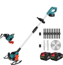 Handmaaier - Grasmaaier - Grastrimmer - Grasschaar - Grasmachine - 3000W - 6-Inch - Elektrische/Accu - Grastrimmer met 90° Verstelbare Kop – Tuingereedschap voor Precisiewerk - 21V/18V Compatibel - Inclusief 2x Accu — thumbnail 2