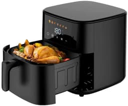 Airfryer 8 Liter – 1700W – Digitale Airfryer met LED Touchscreen – 7 Programma’s – PFAS-vrije Antiaanbaklaag – Vareno AF8 — thumbnail 4