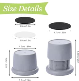 Verstelbare Magnetron Riser met Antislip Voeten, Set van 4 — thumbnail 4