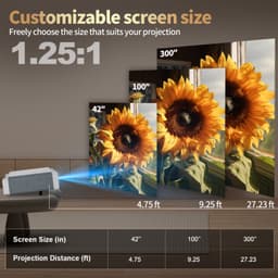Beamer 3000 Lumen - Full HD 1080p Resolutie - 2 GB RAM 64 GB Opslag - LCD Scherm - Android Smart Projector — thumbnail 2