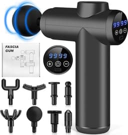 Mini Massagepistool - Massagegun - Ultrastil - 99 Snelheden - 8 Massagekoppen - LCD-Scherm - Draagbaar - Elektrische Spiermassager - Massageapparaat — thumbnail 1