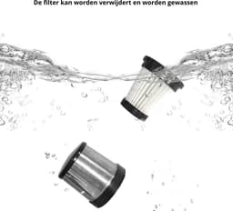 LEXO® - Kruimeldief PRO25- Draadloos opladen - 5 Opzet Stukken - 12000PA - Zwart - AutoStofzuiger - Mini Stofzuiger - HEPA Filter - Met Oplaadstation - EasyClean - Zwart - Met Blaasfunctie om bv luchtbed op te blazen — thumbnail 3