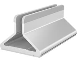 Mastersøn Verticale Laptop Standaard - Verstelbaar - Aluminium - Ruimtebesparend - Zilver