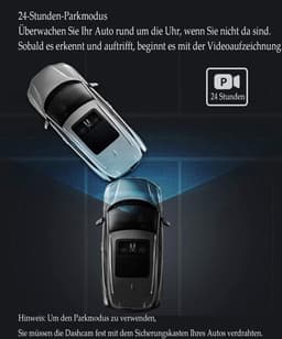 Dubbele infrarood nachtzicht-dashcam voor auto's, voor en achter — thumbnail 2