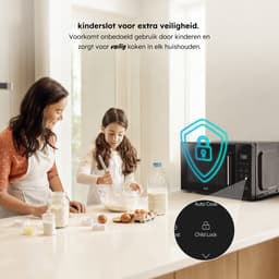Magnetron - 20L - Touchscreen - 8 Programma's - Ontdooi Functie - Microgolfoven - Microwave - 700W - Zwart - Saaf — thumbnail 5