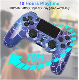 Namajunas - Draadloze Controller geschikt voor PS4/Pro/Slim/PC - Bluetooth gamepad - Geschikt voor Playstation 4 -Zes-assige sensor - LED-lichtbalk en touchscreen-functionaliteit - Audio Jack Input - Gaming Accesoires — thumbnail 4