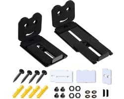 Soundbar-wandbevestiging - Universeel - luidsprekerstandaard - Wandbeugel - Schuifrailbevestiging - Compatibel met LG-, Samsung- en Sony-soundbars - In lengte verstelbaar van 8,6 cm tot 13,2 cm - Smalle versie - Zwart