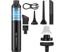 Stofzuiger - Autostofzuiger - Handstofzuiger Draadloos - Handstofzuiger Oplaadbaar - 4-In-1 Mini-Stofzuiger Met 2 Zuigstanden En 16800 Pa Zuigkracht - Blaas- En Opblaasfunctie - Voor Auto, Bureau En Toetsenbord