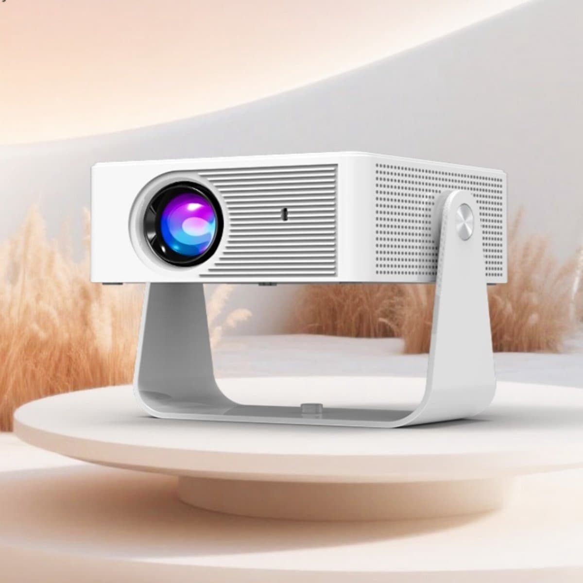 Mini Beamer X3 - Projector met Netflix+YouTube+Disney+ - 4K-ondersteuning - Home Cinema - Android 14.0 - WiFi 6 & Bluetooth 5.2 - Wit — afbeelding 1