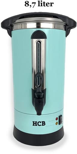 HCB® - Professionele Horeca Percolator - 8,7 liter - 55 kopjes - 230V - RVS / INOX Perculator - Elektrisch koffiezetapparaat - Volautomatische koffiemachine - 25x30x50.5 cm (DxBxH) - 2.70 kg - 1358 — thumbnail 3