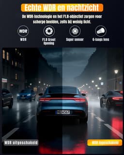 AMA® Dashcam Voor en Achter - Dashcam - Parkeermonitor - WiFi - 4K — thumbnail 3