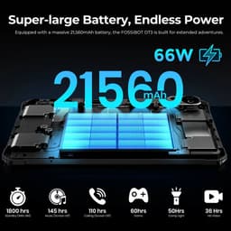 FOSSiBOT DT3 5G robuuste tablet, Android 15, 10,4 inch 1200x2000 scherm, 12 GB RAM, 256 GB ROM, WiFi 6, 21560 mAh-batterij, 66 W snelladen, 64 MP + 32 MP camera, LED-zaklamp, NFC, GPS/GALILEO/GLONASS/QZSS/BEIDOU/NavIC — thumbnail 4