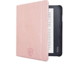 Slimfit Hoesje - Sleepcover Geschikt voor Kobo Libra Colour - Hoes Cover - Roze Goud - ereader hoesje - cover
