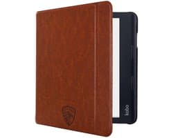 Slimfit Hoesje Sleepcover Geschikt voor Kobo Sage Hoes Cognac Bruin - ereader hoesje - cover