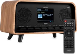 DAB radio - Audizio Desio - Retro radio - DAB, DAB+ en FM - Radio met Bluetooth - Houtlook licht — thumbnail 1