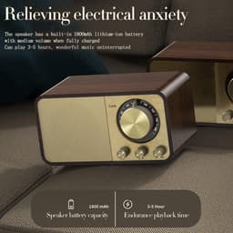 IBETTERTEC - Radio- Digitalradio- Retro Radio met Bluetooth- FM Radio- Vintage Radio met AUX/USB- Radio voor Keuken/Slaapkamer/Kantoor — thumbnail 3