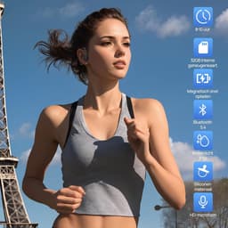 MANKIW Osea Open-ear Hoofdtelefoon – IP68 Waterdicht Bluetooth 5.4 Sport Hoofdtelefoon met 32 GB MP3 – Draadloos Voor Zwemmen, Hardlopen en Training — thumbnail 5