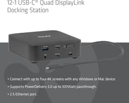 Club 3D 12-1 USB-C Quad DisplayLink Dockingstation — thumbnail 4