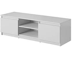 Witte TV Lowboard met Moderne Ontwerp - 120 x 35,5 x 38 cm