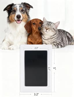 Pet Paw Print Pad - DIY Pet Photo Album - Pet Paw Print Set - Geschikt voor het maken van pootafdrukken van katten en honden - Met houten lijst - 2 printbare kaarten — thumbnail 2