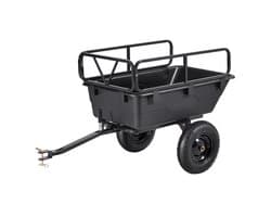 Kiepkar - ATV/UTV Tuinaanhanger - Draagvermogen 227 kg - Banden 41 cm - Kiepfunctie hand of voetpedaal - Zware uitvoering - Voor grasmaaier en tractor