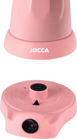 Jocca elektrische Italiaanse koffiemachine 6 kopjes – 480 W – 360° draaibasis – Roze — thumbnail 3