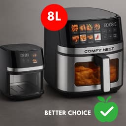 Gezond Frituren - XXL Airfryer 8 Liter – Comfy Nest – 1700W – Digitaal Display — thumbnail 2