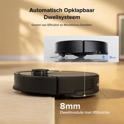 Roborock Q10 S5 Set Robotstofzuiger– 10000 Pa Zuigkracht–Dubbele Anti-klitfunctie–VibraRise 2.0-Systeem– 8 mm Dweillift– PreciSense LiDAR-navigatie–Obstakelvermijding– APP–Zwart-2 Dweilen — thumbnail 3