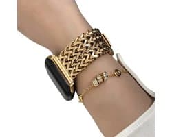 Luxe Roestvrijstalen Gevlochten Apple Watch Band – Metaal Horlogebandje Geschikt voor iWatch 38mm, 40mm, 41mm | Smartwatch Armband, Premium Kwaliteit