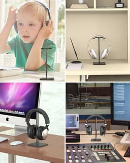 Headset stand - Koptelefoon houder - Koptelefoon standaard - Zwart — thumbnail 5