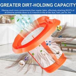 6 stuks - Filterpatronen - Stofzuigerfilters - Vervangingsfilters - Geschikt voor Black & Decker HHVKF10 stofzuiger - Filteraccessoires - Wasbaar - Stofzuigeraccessoires - Oranje — thumbnail 4