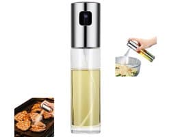 1 stuk - Olijfolie Sprayer - Olieverstuiver - 100ml - Cooking & Bakspray - Olie Sprayfles - Olie Dispenser - Keukenspray - Airfryer-accessoires met anti-druppelstop, dispenser, blikjes