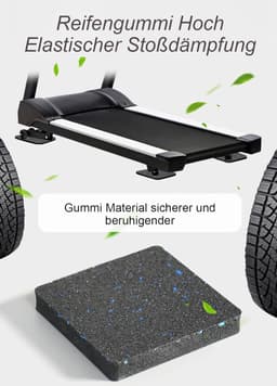 OIMG 4 stuks anti-trillingsmatten - Geluidsisolatiepads voor wasmachinesokkel - vloerbeschermingsmat - rubberen mat - anti-trillingsmat - geluidsisolatiemat - voor wasmachine, droger en fitnessapparatuur - 9 x 9 x 2 cm — thumbnail 2