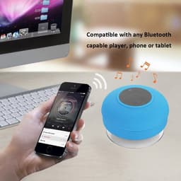 Gigicial Draagbare handsfree speaker - Zuignap voor buiten - Diepe bas, helder geluid + waterdicht ontwerp - 1 stuk - Blauw — thumbnail 4