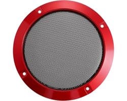 Jhubers Goods - Audio Luidspreker Grill - Auto - Compatibel met [Hoofdkeyword] - Rood - 5 inch - Metaal - Speaker Cover - Geschikt voor Auto Modellen - Vervanging Artikel met Woofer