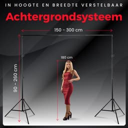 Pixetool Green screen 3 x 3M met Achtergrondsysteem 2,6 x 3M – Fotostudio Set – Greenscreen Set – Inclusief, Softbox, Paraplu’s, Lamphouders, LED lampen, Reflectiescherm & Draagtas — thumbnail 5