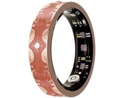 WizBay Premium Select® Bohemian Smart Ring - Coral Orange - Hartslag, Slaap en Zuurstofmeting - Activiteitstracker - Maat 9