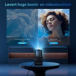 Mini Beamer - Film Projector met Bluetooth - Draagbare Beamer - 4K Kwaliteit - Zwart — thumbnail 4