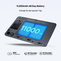 DOOGEE TAB G6 MAX - Android 16-tablet - 4G LTE - 13,4-inch FHD+ 90Hz IPS - 11000mAh/18W - 32GB ROM + 256GB RAM/2TB TF - Octa-core gamingtablet - 5G Wi-Fi - Widevine L1 - Face ID - OTG - Dubbele luidsprekers — thumbnail 3