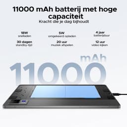 DOOGEE Tablet U13 - Android 16 - Tablet met 13 inch 90Hz FHD-scherm - 32GB RAM + 256GB ROM/2TB - 11000mAh/18W - 4 luidsprekers - 13MP + 5MP - 2.4G/5G WiFi - Widevine L1 - Bluetooth 5.0 - OTG - GPS - Face ID — thumbnail 4