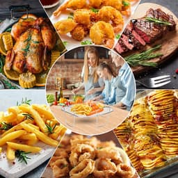 Vierkant airfryer rooster - Airfryer bakvorm - Airfryer accessoires - Roestvrij staal - 20,5 cm — thumbnail 3