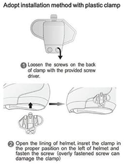 Montagebeugel voor Bluetooth headset intercom voor motorhelmen — thumbnail 5