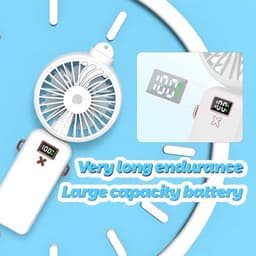 Opvouwbare Handventilator met Waterkoeling - 5000 mAh - USB Oplaadbaar en 5 Snelheden — thumbnail 5