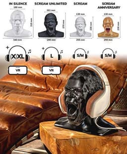 Handgemaakte Hoofdtelefoonstandaard voor Over- en On-ear Hoofdtelefoons - Tijdloos Design en Innovatieve Kunsthars — thumbnail 2