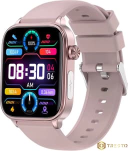 TRESTO - GlucoWatch - ECG Hartslagmeter - horloge - meter - Smartwatch - Lichtroze — thumbnail 1