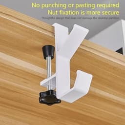 Verstelbare Tassenhouder voor Tafel - 2 Stuks Multifunctionele Zakhaak en Hoofdtelefoonhouder — thumbnail 4