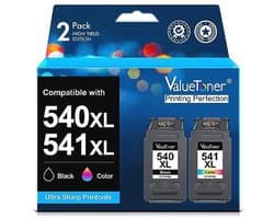 Inktcartridges Multipack Compatibel met 540XL 541XL voor Pixma Printers - 2 Stuks