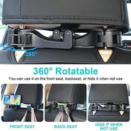 2-in-1 Autohoofdsteun Haken met Telefoonhouder - Multifunctionele Hoofsteun Haak voor Auto — thumbnail 2